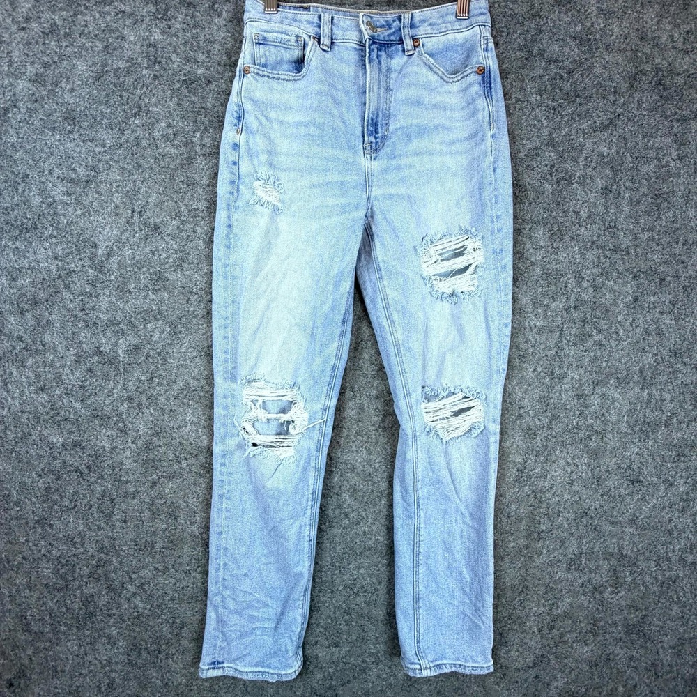 American Eagle Jeans Womens 2 Blue Distressed Skinny Denim Stretch Modern